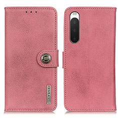 Coque Portefeuille Livre Cuir Etui Clapet K02Z pour Sony Xperia 10 IV Rose