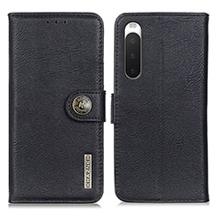 Coque Portefeuille Livre Cuir Etui Clapet K02Z pour Sony Xperia 10 IV SO-52C Noir