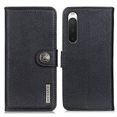Coque Portefeuille Livre Cuir Etui Clapet K02Z pour Sony Xperia 10 IV SOG07 Noir