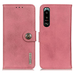 Coque Portefeuille Livre Cuir Etui Clapet K02Z pour Sony Xperia 5 III Rose