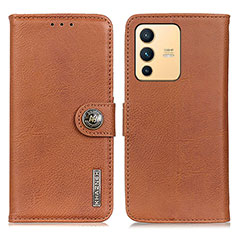 Coque Portefeuille Livre Cuir Etui Clapet K02Z pour Vivo V23 5G Marron