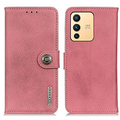 Coque Portefeuille Livre Cuir Etui Clapet K02Z pour Vivo V23 5G Rose