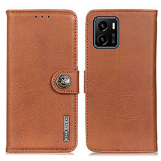 Coque Portefeuille Livre Cuir Etui Clapet K02Z pour Vivo Y10 Marron