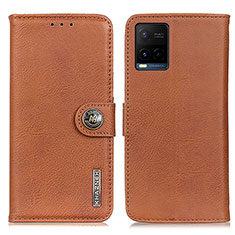 Coque Portefeuille Livre Cuir Etui Clapet K02Z pour Vivo Y21G Marron