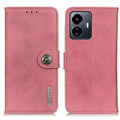 Coque Portefeuille Livre Cuir Etui Clapet K02Z pour Vivo Y77e 5G Rose