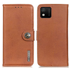 Coque Portefeuille Livre Cuir Etui Clapet K02Z pour Wiko Y52 Marron