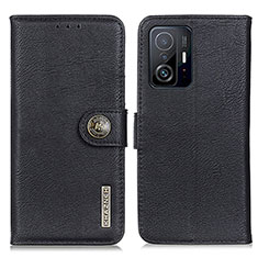 Coque Portefeuille Livre Cuir Etui Clapet K02Z pour Xiaomi Mi 11T 5G Noir
