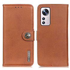 Coque Portefeuille Livre Cuir Etui Clapet K02Z pour Xiaomi Mi 12 Lite 5G Marron