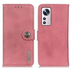 Coque Portefeuille Livre Cuir Etui Clapet K02Z pour Xiaomi Mi 12 Pro 5G Rose