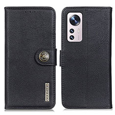 Coque Portefeuille Livre Cuir Etui Clapet K02Z pour Xiaomi Mi 12S 5G Noir