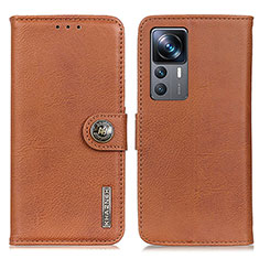 Coque Portefeuille Livre Cuir Etui Clapet K02Z pour Xiaomi Mi 12T 5G Marron