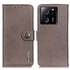 Coque Portefeuille Livre Cuir Etui Clapet K02Z pour Xiaomi Mi 13T 5G Gris