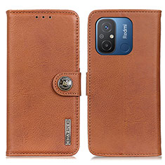 Coque Portefeuille Livre Cuir Etui Clapet K02Z pour Xiaomi Poco C55 Marron