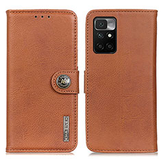 Coque Portefeuille Livre Cuir Etui Clapet K02Z pour Xiaomi Redmi 10 4G Marron