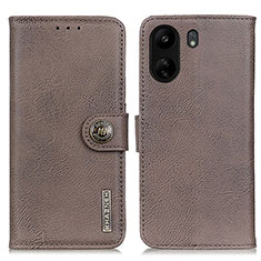 Coque Portefeuille Livre Cuir Etui Clapet K02Z pour Xiaomi Redmi 13C Gris