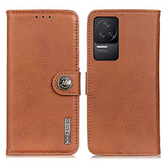 Coque Portefeuille Livre Cuir Etui Clapet K02Z pour Xiaomi Redmi K50 5G Marron