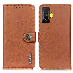 Coque Portefeuille Livre Cuir Etui Clapet K02Z pour Xiaomi Redmi K50 Gaming AMG F1 5G Marron