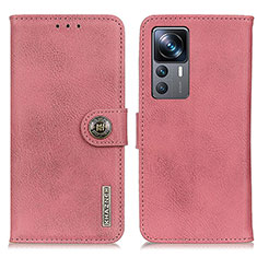 Coque Portefeuille Livre Cuir Etui Clapet K02Z pour Xiaomi Redmi K50 Ultra 5G Rose