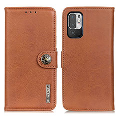 Coque Portefeuille Livre Cuir Etui Clapet K02Z pour Xiaomi Redmi Note 10 5G Marron