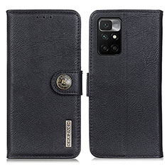 Coque Portefeuille Livre Cuir Etui Clapet K02Z pour Xiaomi Redmi Note 11 4G (2021) Noir