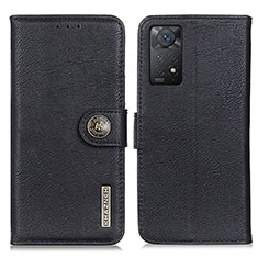 Coque Portefeuille Livre Cuir Etui Clapet K02Z pour Xiaomi Redmi Note 11 Pro 4G Noir