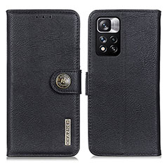 Coque Portefeuille Livre Cuir Etui Clapet K02Z pour Xiaomi Redmi Note 11 Pro+ Plus 5G Noir