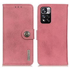 Coque Portefeuille Livre Cuir Etui Clapet K02Z pour Xiaomi Redmi Note 11 Pro+ Plus 5G Rose