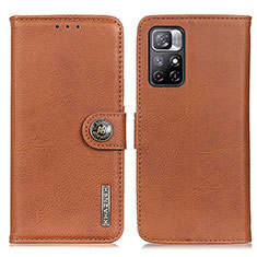 Coque Portefeuille Livre Cuir Etui Clapet K02Z pour Xiaomi Redmi Note 11S 5G Marron