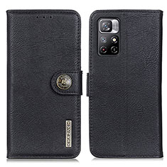 Coque Portefeuille Livre Cuir Etui Clapet K02Z pour Xiaomi Redmi Note 11S 5G Noir