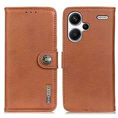 Coque Portefeuille Livre Cuir Etui Clapet K02Z pour Xiaomi Redmi Note 13 Pro+ Plus 5G Marron