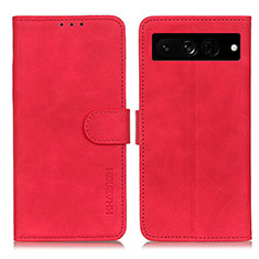 Coque Portefeuille Livre Cuir Etui Clapet K03Z pour Google Pixel 7 Pro 5G Rouge