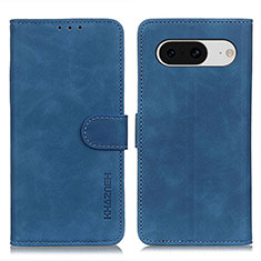 Coque Portefeuille Livre Cuir Etui Clapet K03Z pour Google Pixel 8 5G Bleu