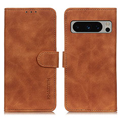 Coque Portefeuille Livre Cuir Etui Clapet K03Z pour Google Pixel 8 Pro 5G Marron