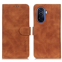 Coque Portefeuille Livre Cuir Etui Clapet K03Z pour Huawei Enjoy 50 Marron