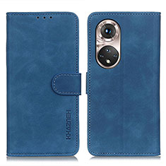 Coque Portefeuille Livre Cuir Etui Clapet K03Z pour Huawei Honor 50 Pro 5G Bleu