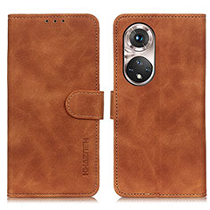 Coque Portefeuille Livre Cuir Etui Clapet K03Z pour Huawei Honor 50 Pro 5G Marron