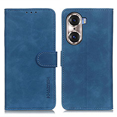 Coque Portefeuille Livre Cuir Etui Clapet K03Z pour Huawei Honor 60 5G Bleu