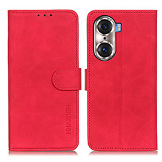 Coque Portefeuille Livre Cuir Etui Clapet K03Z pour Huawei Honor 60 5G Rouge