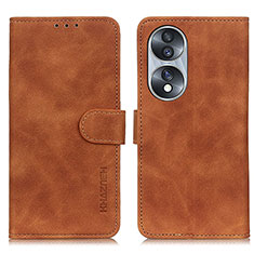 Coque Portefeuille Livre Cuir Etui Clapet K03Z pour Huawei Honor 70 5G Marron