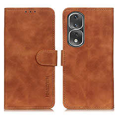 Coque Portefeuille Livre Cuir Etui Clapet K03Z pour Huawei Honor 80 Pro Flat 5G Marron