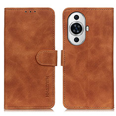 Coque Portefeuille Livre Cuir Etui Clapet K03Z pour Huawei Nova 11 Ultra Marron