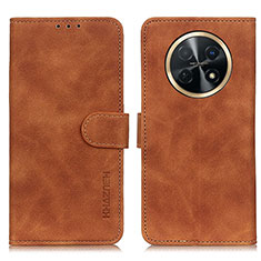 Coque Portefeuille Livre Cuir Etui Clapet K03Z pour Huawei Nova Y91 Marron