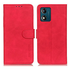 Coque Portefeuille Livre Cuir Etui Clapet K03Z pour Motorola Moto E13 Rouge