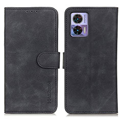 Coque Portefeuille Livre Cuir Etui Clapet K03Z pour Motorola Moto Edge 30 Neo 5G Noir