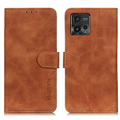 Coque Portefeuille Livre Cuir Etui Clapet K03Z pour Motorola Moto G72 Marron