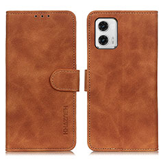 Coque Portefeuille Livre Cuir Etui Clapet K03Z pour Motorola Moto G73 5G Marron