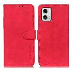 Coque Portefeuille Livre Cuir Etui Clapet K03Z pour Motorola Moto G73 5G Rouge