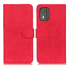 Coque Portefeuille Livre Cuir Etui Clapet K03Z pour Nokia C02 Rouge