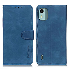 Coque Portefeuille Livre Cuir Etui Clapet K03Z pour Nokia C12 Plus Bleu