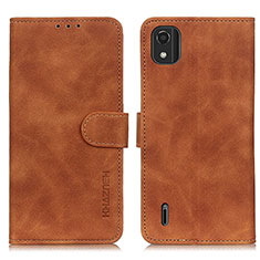 Coque Portefeuille Livre Cuir Etui Clapet K03Z pour Nokia C2 2nd Edition Marron